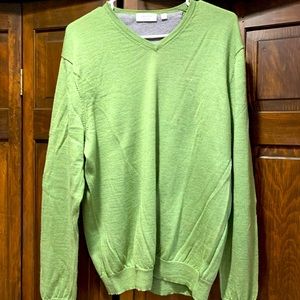 Calvin Klein V-neck green sweater for sale